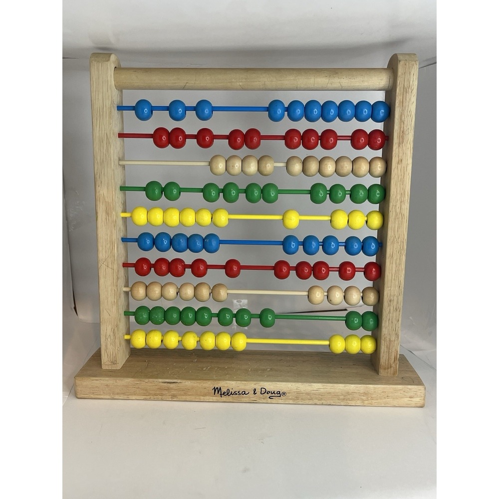 Melissa & Doug Wooden Abacus Counting Toy Classic Math Learning Educational Toy